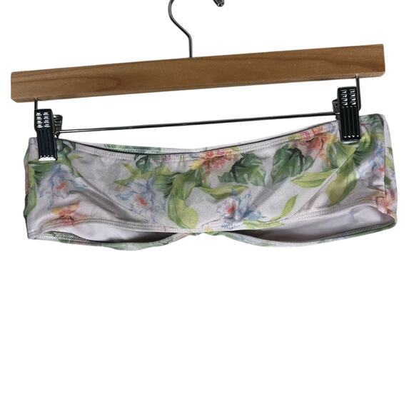 American Apparel Pink Floral Flamingo Bikini Top - Picture 3 of 6